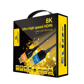 Cable HDMI to HDMI Active Optical 20.0m Cablexpert, 8K UHD at 60Hz, CC-HDMI8K-AOC-20M 256424 Imagini