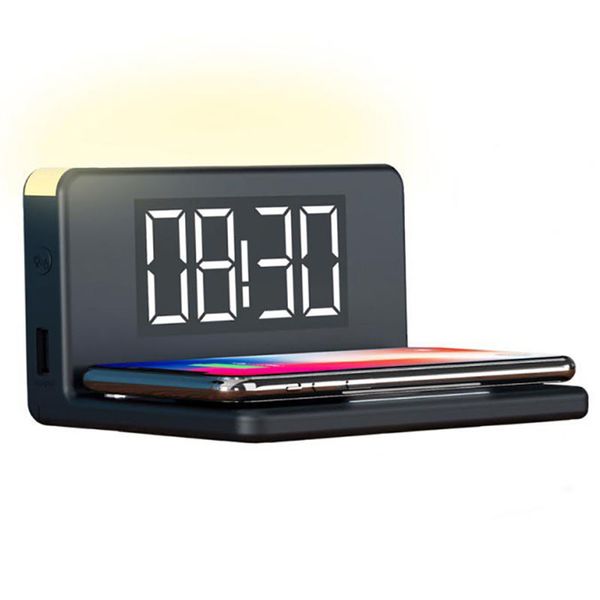 Cellularline Alarm Clock, with Wireless Charging, Black 147475 фото