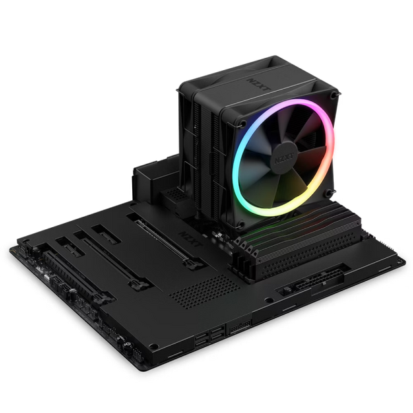 AC NZXT "T120 RGB Black" (17.2-27.56dBA, 500-1800RPM, 1x120mm, RGB, PWM, 4 Heatpipes) 207824 фото