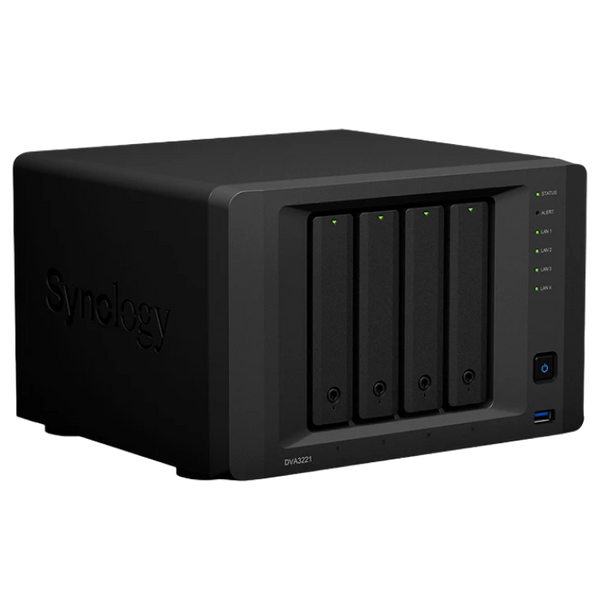 SYNOLOGY "DVA3221" Deep Learning NVR, 4-bay, Intel Atom 4-core 2.1GHz, GTX 1650, 8Gb, 4x1GbE, COM 144281 фото