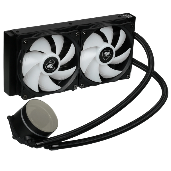 AIO Liquid Cooling Cougar "Poseidon Elite ARGB 240" (&le;33.5 dB(A), 62.53 CFM,2x120mm,ARGB,1850g) Blac 245177 Imagini