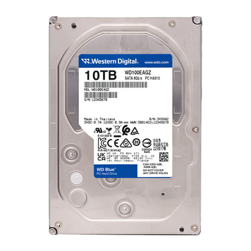 3.5" HDD 10.0TB-SATA-512MB Western Digital "Blue (WD100EAGZ)", PC Desktop, CMR, 7200rpm 251275 Imagini