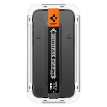 Spigen Смартфон Apple iPhone 15, EZ FIT, 1pcs, Tempered Glass, Black 209035 фото