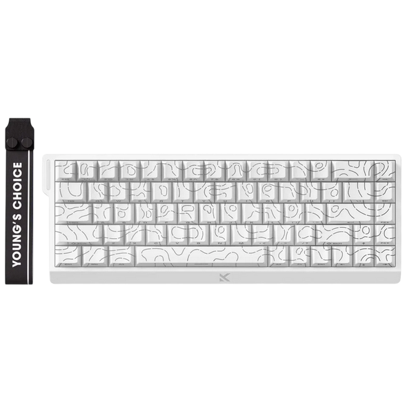 Gaming Keyboard MCHOSE Ace 68 Ultra E-Sport Magnetic SW, HE, 65% Layout, TTC Dragon Lord Magetic Switch, White Topographic 260745 фото