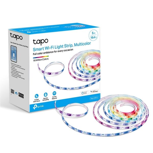 TP-LINK "Tapo L920-5", Smart Wi-Fi LED Dimmable Strip, Multicolor, Multizone, 5 Meters, 2100lm 144982 фото