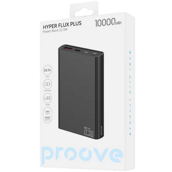 Acumulator extern 10000mAh Proove Hyper Flux 22.5W,Black 223095 фото