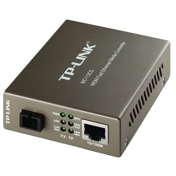 10/100M RJ45 to 100M, TP-Link single-mode SC fiber (WDM) Converter MC112CS, F-duplex, up to 20Km 27661 Imagini