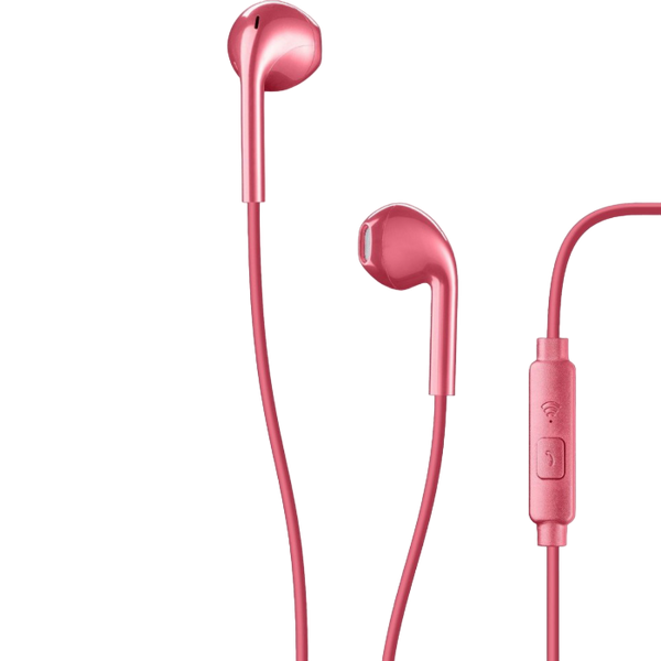 Cellular LIVE EGG-capsule earphone with mic, Red 202388 фото