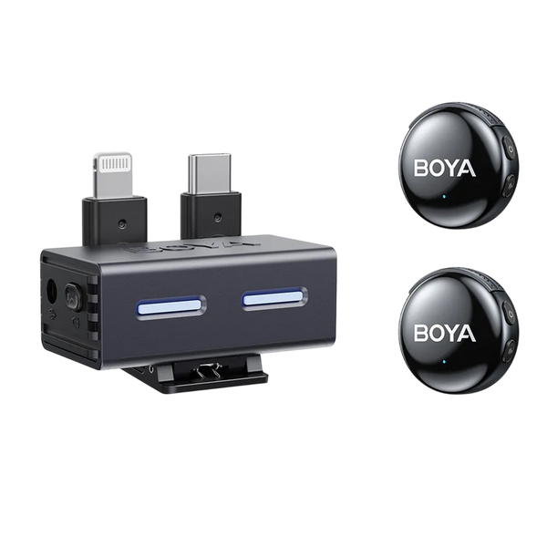 Microphone&nbsp;Wireless&nbsp;Boya&nbsp;BOYALINK&nbsp;3-01&nbsp;(3.5mm&nbsp;/&nbsp;Lighning&nbsp;/&nbsp;Type&nbsp;C&nbsp;-&nbsp;2&nbsp;mic), Black 235205 Imagini