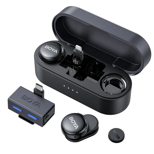 Microphone&nbsp;Wireless&nbsp;Boya&nbsp;BOYALINK&nbsp;3-01&nbsp;(3.5mm&nbsp;/&nbsp;Lighning&nbsp;/&nbsp;Type&nbsp;C&nbsp;-&nbsp;2&nbsp;mic), Black 235205 Imagini