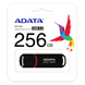 256GB USB3.1 Flash Drive ADATA "UV150", Black, Plastic, Classic Cap (R/W:100/50MB/s) 204978 фото 2