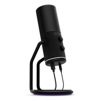 Microphones NZXT Capsule, Cardioid polar pattern, Internal shock mounting, USB, 24-bit/96kHz, Black 146914 фото