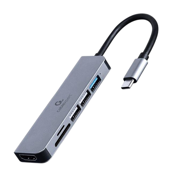 Docking Station Gembird A-CM-COMBO6-02, In: Type-C, Out: USB3.1, 2*USB2.0, SD, MicroSD, HDMI 261150 фото