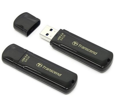 64GB USB3.1 Flash Drive Transcend "JetFlash 700", Black, Classic Cap (R/W:90/30MB/s) 53452 фото