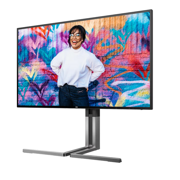 27" AOC U27U3CV,Black,IPS,3840x2160,60Hz,Adaptive Sync,4ms,400cd,HDR400,HDMI+DP+USB+TypeC,Spkrs,Pivo 251625 Imagini