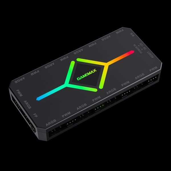 Вентилятор Hub Gamemax Controller v4.0, 9 ports PWM+ARGB, Multi-channel PWM Temperature Control, Magnetic, 210953 фото