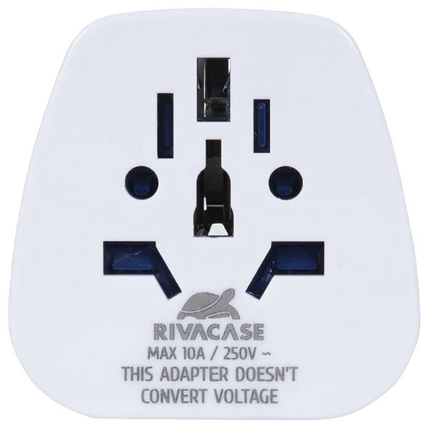 Зарядное устройство Adapter Rivacase PS4100 W00 travel adapter World to EU, White 132131 фото