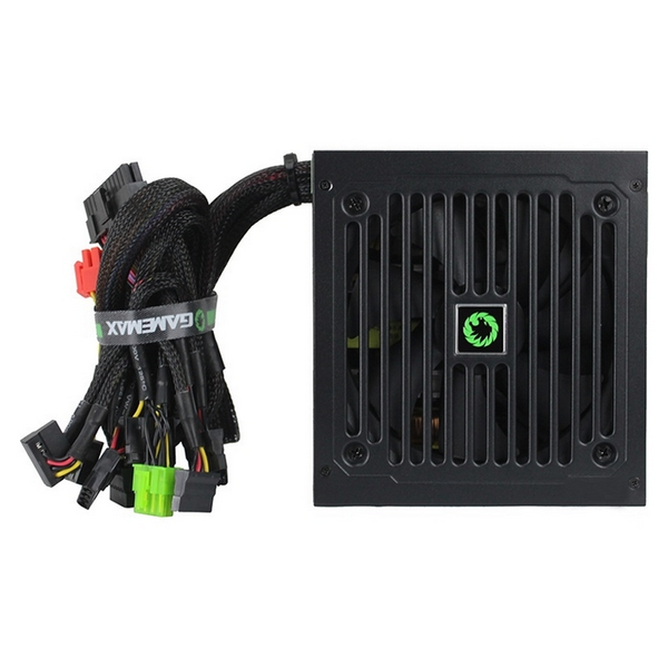 Power Supply ATX 500W GAMEMAX GE-500, 80+, Active PFC, 120mm Вентилятор, Retail 80673 фото
