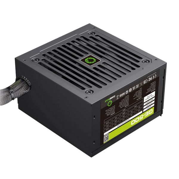 Power Supply ATX 500W GAMEMAX GE-500, 80+, Active PFC, 120mm Вентилятор, Retail 80673 фото
