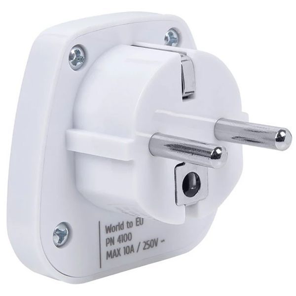 Зарядное устройство Adapter Rivacase PS4100 W00 travel adapter World to EU, White 132131 фото