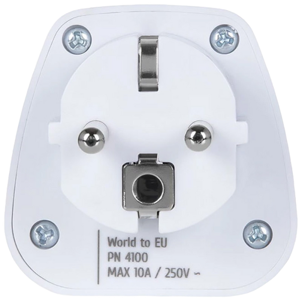 Зарядное устройство Adapter Rivacase PS4100 W00 travel adapter World to EU, White 132131 фото
