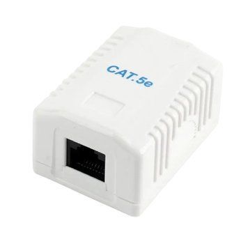1xRJ45 Surface mount box 8P8C/UTP CAT.5e/KRONE, NCAC-1U5E-01 207955 Imagini