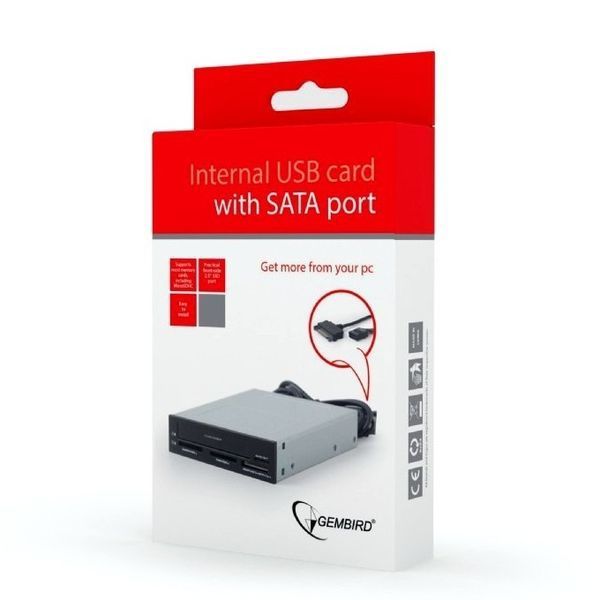 3.5" Card Reader Internal Gembird FDI2-ALLIN1-03, 2.5'' HDD/SSD drive bay, SD/MMC/RS-MMC/MS/MicroSD 92457 Imagini