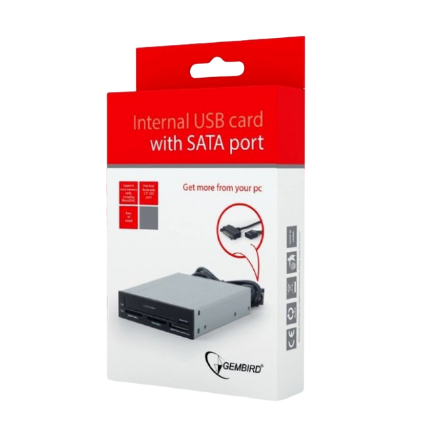 3.5" Card Reader Internal Gembird FDI2-ALLIN1-03, 2.5'' HDD/SSD drive bay, SD/MMC/RS-MMC/MS/MicroSD 92457 Imagini