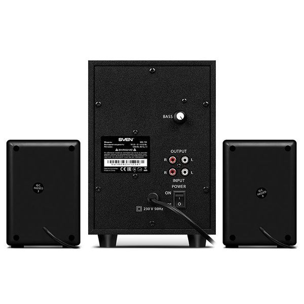 Speakers SVEN "MS-110" Black, 10w / 5w + 2x2.5w / 2.1 77716 фото
