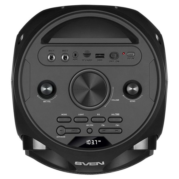 Partybox SVEN "PS-750" 80w, Black, Bluetooth, TWS, Bluetooth, FM, USB, microSD, 2x4400mA*h 122645 фото