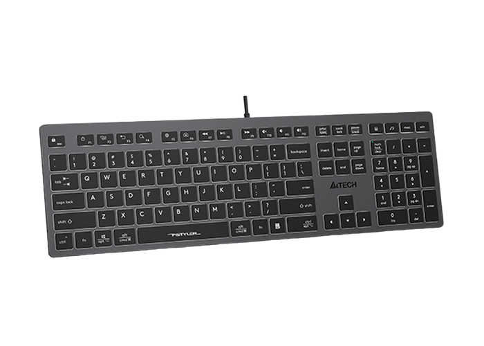 Keyboard A4Tech FX60, 12 Fn keys, Ultra slim, Scissor Switch Keys, Chocolate Keycaps, Splash Proof, 145884 Imagini