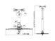 Ceiling Mount Reflecta "VEXUS" Universal Silver, 575-825mm, max.load 20kg, 23066 93917 Imagini 2
