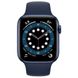 Apple Watch Series 6 GPS, 44mm, Aluminum Case with Deep Navy Sport Band, M00J3 GPS, Blue 122107 фото 4