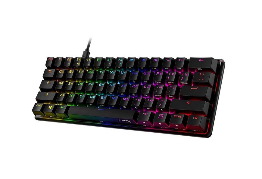 Gaming Keyboard HyperX Alloy Origins 60, Mechanical, TLK, Steel frame, Onboard memory, RGB, USB 133131 фото