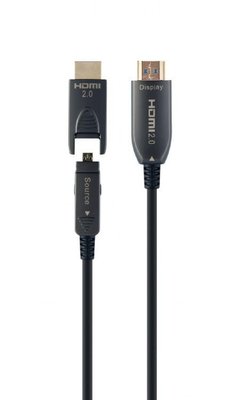 Cable HDMI to HDMI D&A Active Optical 20.0m Cablexpert, 4K UHD at 60Hz, CCBP-HDMID-AOC-20M 148852 фото