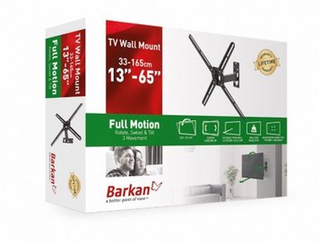 Wall Mount Barkan ''BM331'' Black 13"-65" Full Motion, max.40kg, VESA mm: up to 400x400mm 125961 фото