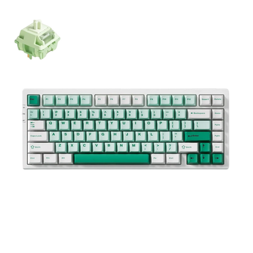 Gaming Wireless Keyboard MCHOSE G75 Pro, Mechanical, 75% Layout, Matcha Latte SW V2, PBT Double Shot, Cherry Profile, Gasket Mount, 8000mAh, EN, Green 245330 фото