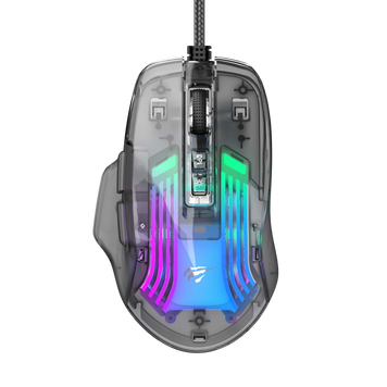 Gaming Mouse Havit MS1011SE, 1200-7200dpi, 6 buttons, Programmable, RGB, 113g, 1.5m, USB, Black 221361 Imagini