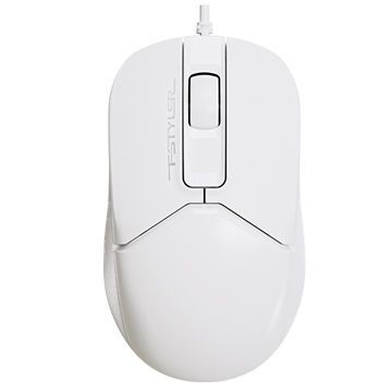 Mouse A4Tech FM12S Silent, Optical, 1000 dpi, 3 buttons, Ambidextrous, 4-Way Wheel, White, USB 120439 фото