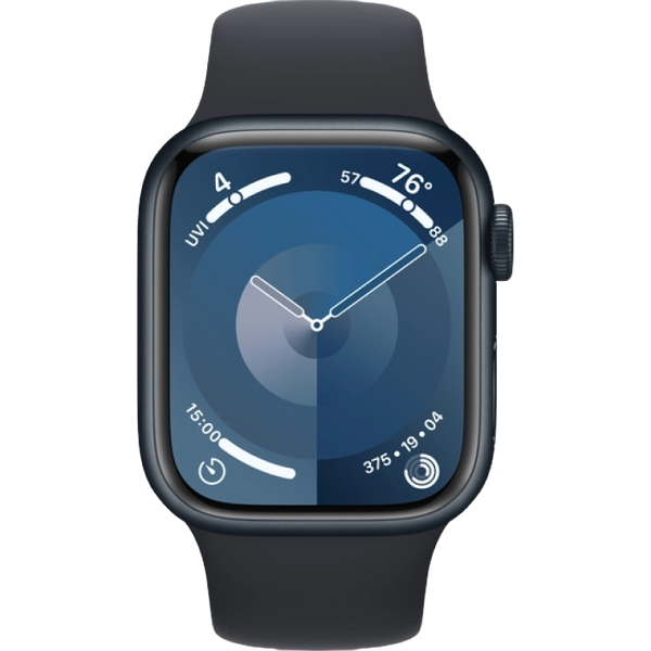 Apple Watch Series 9 GPS, 41mm Midnight Aluminium Case with Midnight Sport Band - S/M, MR8W3 210843 фото