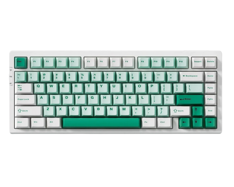 Gaming Wireless Keyboard MCHOSE G75 Pro, Mechanical, 75% Layout, Matcha Latte SW V2, PBT Double Shot, Cherry Profile, Gasket Mount, 8000mAh, EN, Green 245330 фото
