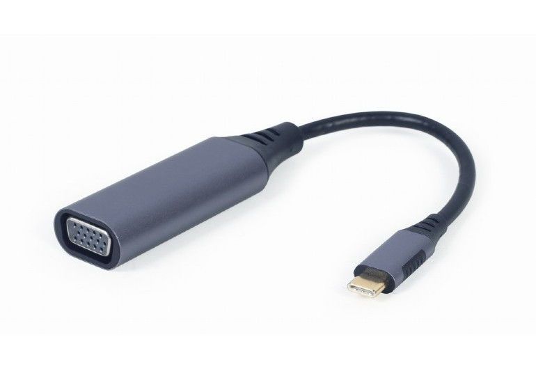 Adapter Type-C to VGA socket 0.15m Cablexpert, up to 1920 x 1080 pixels at 60 Hz, A-USB3C-VGA-01 145965 фото