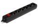 Surge Protector 6 Sockets, 5.0m, Sven Optima, BLACK, Retail color box, flame-retardant 78488 фото 1