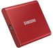.500GB (USB3.2/Type-C) Samsung Portable SSD T7 , Red (85x57x8mm, 58g, R/W:1050/1000MB/s) 124749 фото 2