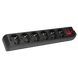 Surge Protector 6 Sockets, 5.0m, Sven Optima, BLACK, Retail color box, flame-retardant 78488 фото 7