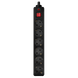 Surge Protector 6 Sockets, 5.0m, Sven Optima, BLACK, Retail color box, flame-retardant 78488 фото 4