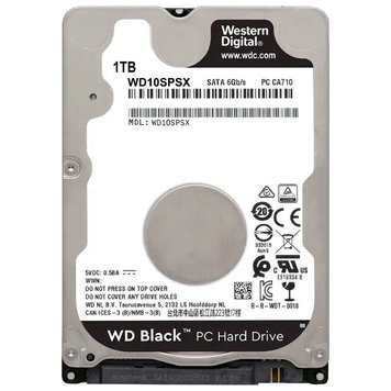 2.5" HDD 1.0TB Western Digital "Black (WD10SPSX)" [SATA3, 64MB, 7200rpm, 7.0mm] 118430 фото