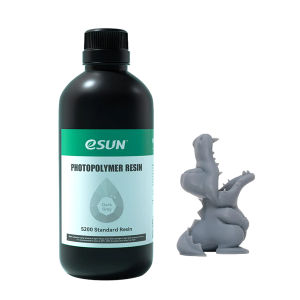 Photopolymer resin ESUN S200 Standard Resin, 0.5 kg, Deep Grey 221287 фото