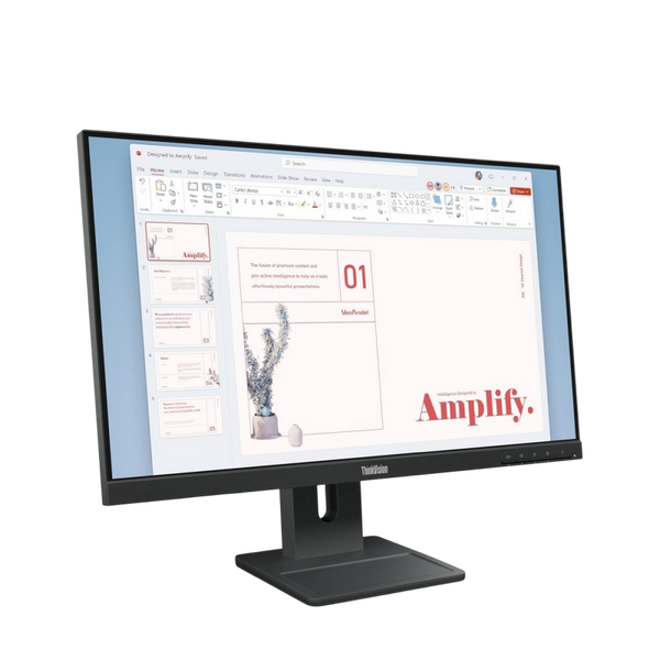 23.8" LENOVO ThinkVision E24-40,Black,IPS,1920x1080 100Hz,4ms, 250cd, CR1300:1,D-Sub+HDMI+DP+USB,Spk 237457 фото