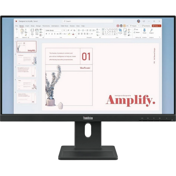 23.8" LENOVO ThinkVision E24-40,Black,IPS,1920x1080 100Hz,4ms, 250cd, CR1300:1,D-Sub+HDMI+DP+USB,Spk 237457 фото